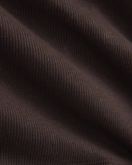 Luxe Rib V-Neck Henley | Coffee Bean