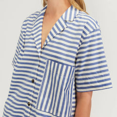 The Poplin Shirt | Mazarine Blue / Bone
